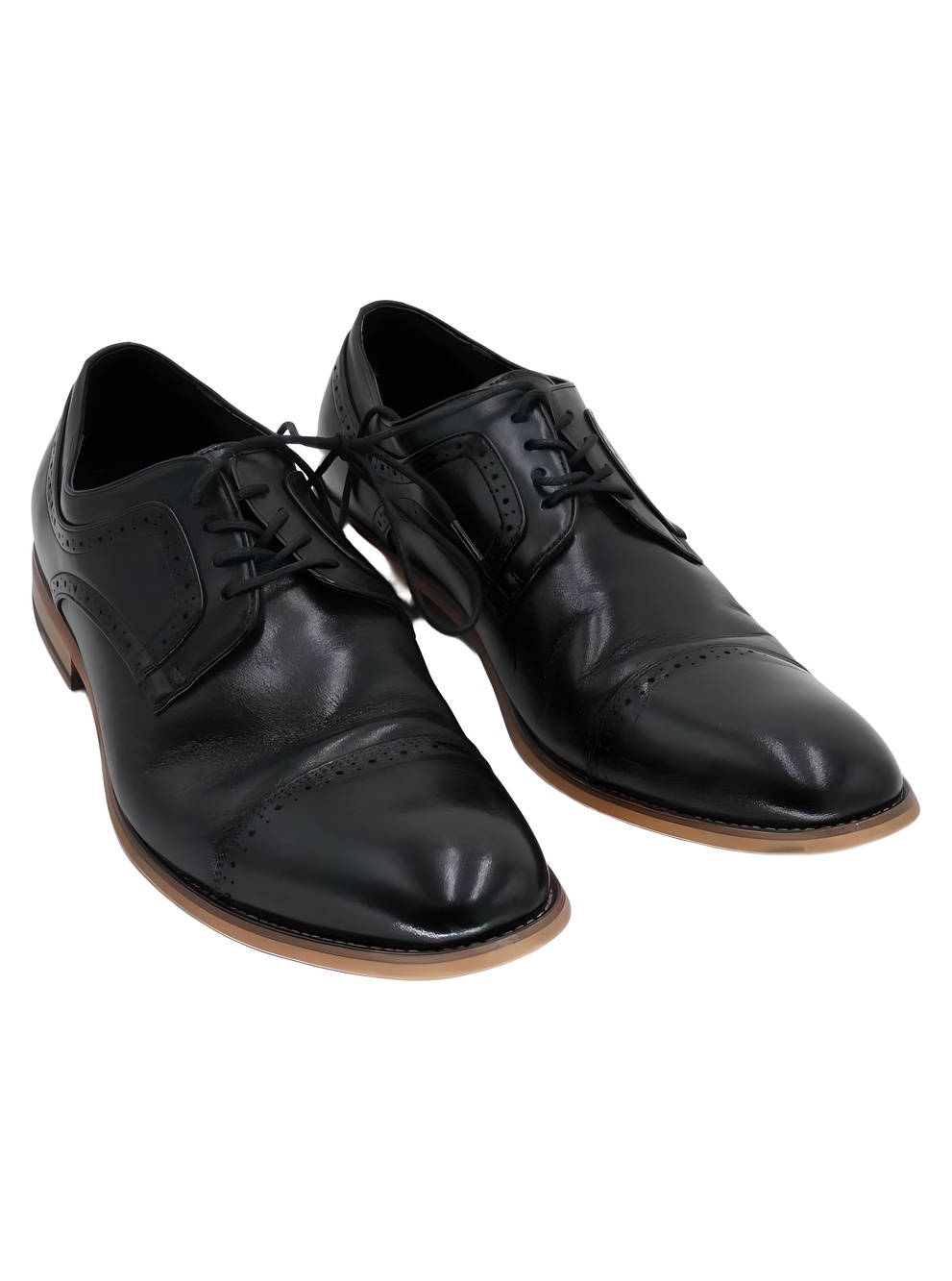 Stacy Adams Mens Dickinson Cap Toe Oxford Black Dress Shoes Size 10.5